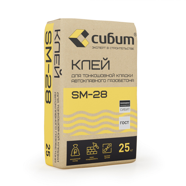 Клей для газобетона СИБИТ, 25 кг 