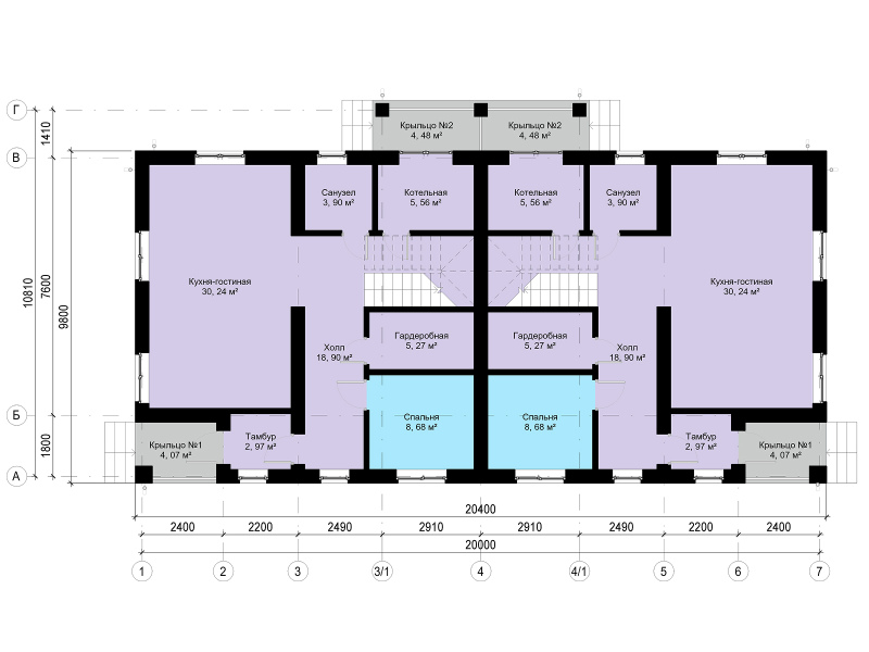 План 1-го этажа